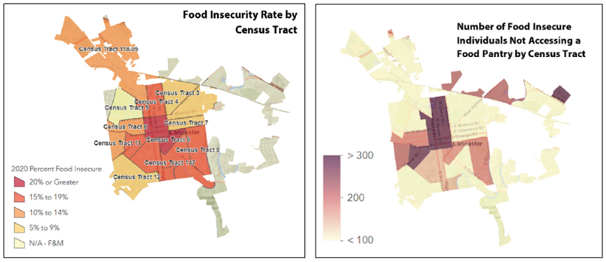 Food Insecurity Distribution Map Safe, Healthy, Sustainable Communities - Our Future Lancaster